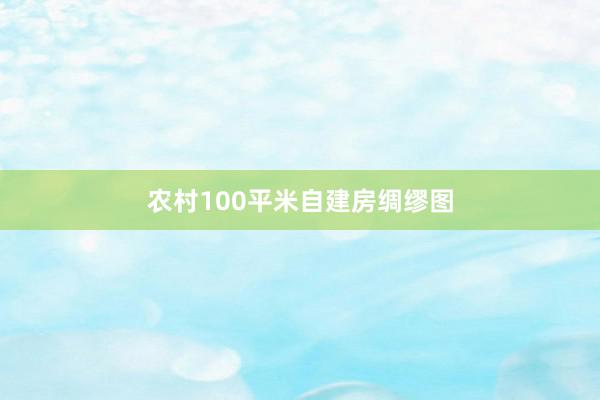 农村100平米自建房绸缪图
